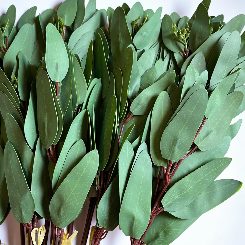 Artificial Mixed Eucalyptus Greenery Branches Stems 10 Bundles Sage Green - Picture 5 of 8